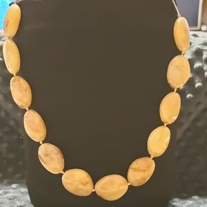 Pinkish-opque Necklace with Organic Stones and Classic Design